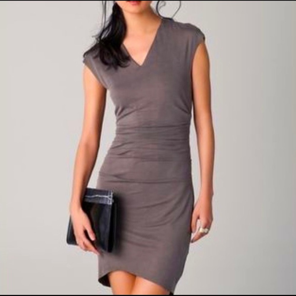 Helmet Lang dress, fitted and flattering